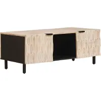 vidaXL Table basse blanche 100 x 54 x 40 cm en bois massif de manguier