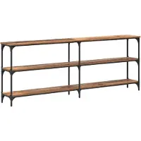 vidaXL Table console avec étagère Bois Ancien 200 x 29 x 75 cm