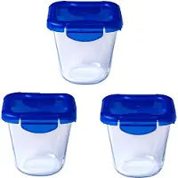 Pyrex récipient en verre avec couvercle Cook & Go 3 pièces