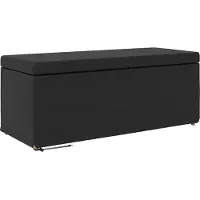 vidaXL Tabouret noir 101 x 41 x 40 cm Simili cuir et bois d'ingénierie
