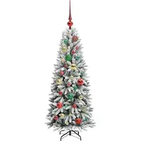vidaXL Sapin de Noël artificiel avec 150 LED avec support Blanc 120 cm