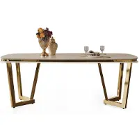 Xl Moebel Gmbh Esstisch Esszimmer Holz Esstische Stil Modern beige Design Edelstahl