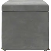 vidaXL Tabouret gris foncé 61 x 41 x 40 cm, velours et bois d'ingénierie