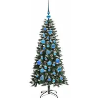 vidaXL Sapin de Noël artificiel Vert 120 cm PVC, plastique et acier