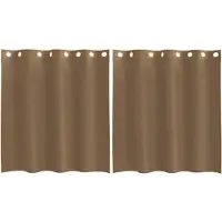 vidaXL Voile Rideaux avec œillets 2 pcs. Marron clair