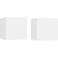 Syfax Meubles TV muraux 2 pcs Blanc 30,5x30x30 cm