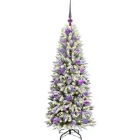 vidaXL Sapin de Noël artificiel avec 150 LED avec support Blanc 120 cm