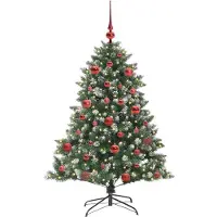 vidaXL Sapin de Noël artificiel avec 150 LED Vert 105 x 105 x 150 cm