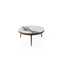 Xl Moebel Gmbh Tables basses Set 2 pcs. Table Salon Meubles Rond Bois Blanc Design