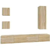 Syfax Ensemble de meubles TV 5 pcs Chêne sonoma Bois d'ingénierie