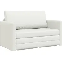 vidaXL Canapé-lit blanc 124 x 71 x 78 cm en similicuir