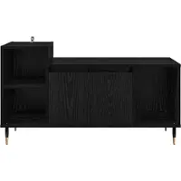 vidaXL Meubles TV, 100 x 35 x 55 cm, noir, imitation chêne, panneaux de particules