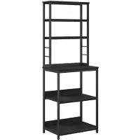 vidaXL Étagère de cuisine noire imitation chêne 60 x 40 x 168 cm Bois composite
