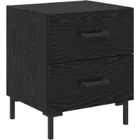 vidaXL Cabinet de chevet 2 pcs Chêne noir 40 x 35 x 47,5 cm