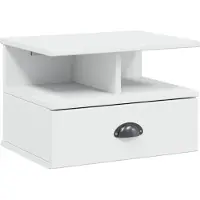 vidaXL Cabinet de chevet Blanc 40 x 31 x 27 cm Bois de Pin Massif