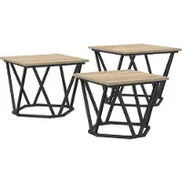 vidaXL : Table basse, ensemble de 3 pièces, chêne Sonoma, 50 x 50 x 40 cm