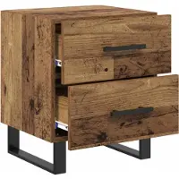 vidaXL Cabinet de chevet avec tiroir Bois ancien 40 x 35 x 47.5 cm