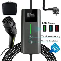 AWESAFE Câble de recharge EV type 2 6-16A 3,5KW 240V 5m pour chargeur EV Tesla et station de recharge mobile avec sac de transport