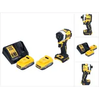 DeWalt DCF 850 E2 Clé à choc sans fil 18 V 205 Nm 1/4" Brushless + 2x batterie 1,7 Ah + chargeur