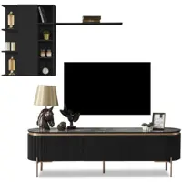 Xl Moebel Gmbh nsemble de salon 2 pièces TV Lowboard et armoire murale avec étagère