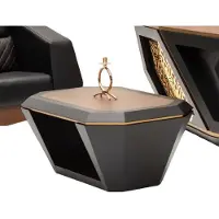 Xl Moebel Gmbh Table basse élégante Table basse noire Table d'appoint moderne Table de salon en bois