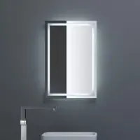 Doporro Miroir de Salle de Bains Lumineux avec Éclairage LED Glace Éclairé 40x60cm