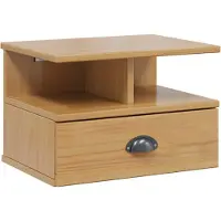 vidaXL Cabinet de chevet avec tiroir Marron miel 40 x 31 x 27 cm