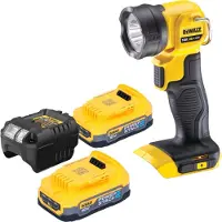 DeWalt DCL 040 E2 Lampe LED sans fil 18 V 110 lm + 2x Powerstack Batterie 1,7 Ah + chargeur