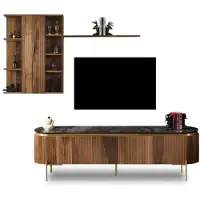 Xl Moebel Gmbh Salon Set Comprend TV-Lowboard+armoire murale avec étagère 2pcs. nouveau