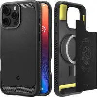 Spigen Coque Rugged Armor MagSafe pour Apple iPhone 16 Pro - Matte Black