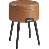 Vasagle Tabouret EKHO avec espace de rangement, 32x43cm, marron