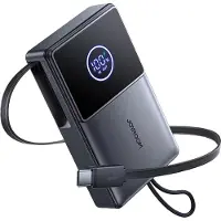 JOYROOM Batterie externe 22,5 W, 10 000 mAh, charge rapide avec câble rétractable intégré