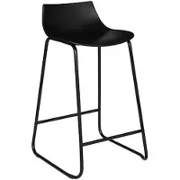 Atmosphera Tabouret de bar "Otac" - Noir - L 47 x P 48,5 x H 82,5 cm