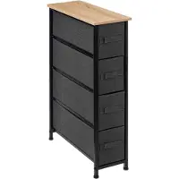 5 Five Narrow Chest Of Drawers 73.5x48x20 Cm Gris