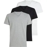 Calvin Klein Lv00nb4186 Short Sleeve V Neck Base Layer 3 Units Multicolore 4XL Homme