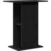 vidaXL Support pour aquarium noir imitation chêne 60,5x36x72,5 cm
