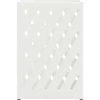 vidaXL Porte-parapluie avec stockage Blanc 28 x 12 x 41 cm Métal