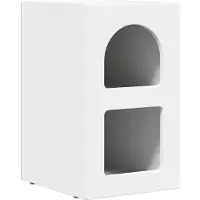 vidaXL Table de chevet 2 pcs Blanc 29,5 x 35 x 50 cm Bois d'ingénierie