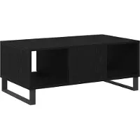 vidaXL Table basse noire imitation chêne 90 x 50 x 36,5 cm Bois composite