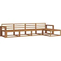 vidaXL Ensemble de salon de jardin 5 pièces en bois d'acacia massif, finition naturelle