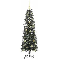 vidaXL Sapin de Noël artificiel avec 150 LED Vert 43 x 43 x 150 cm