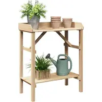 vidaXL Table à plantes Nature 75 x 40 x 90 cm Pin massif