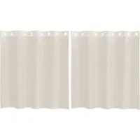 vidaXL Voile Rideaux avec oeillets 2 pcs. Crème 140x140 cm