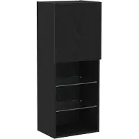 vidaXL Ensemble de meubles TV avec éclairage LED, aspect chêne noir, 40,5 x 30 x 102 cm