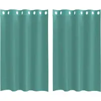 vidaXL Voile Rideaux avec oeillets 2 pcs. Turquoise