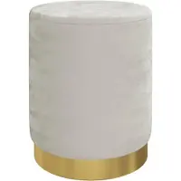 vidaXL Tabouret de rangement rond Gris clair Velours 31 x 37 cm