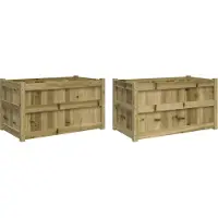 vidaXL Jardinières 2 pcs bois de pin imprégné