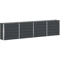 vidaXL Jardinière Anthracite 160 X 40 X 75 Cm Acier