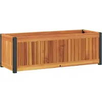 vidaXL Jardinière 80x30x27,5 cm bois massif d'acacia et acier