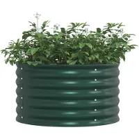 vidaXL Lit surélevé Vert 80 x 80 x 44 cm Acier